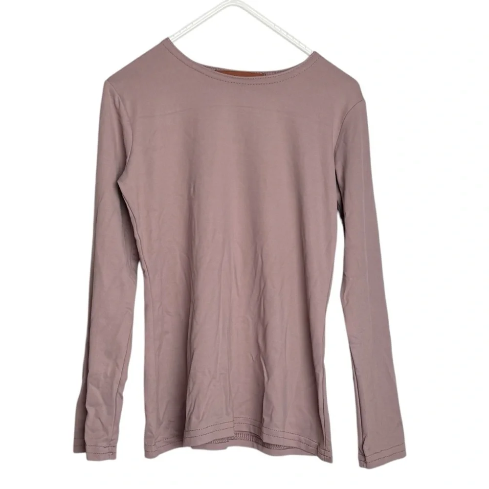 Pea Bee & Jae Rose Long Sleeve T-Shirt Shell Girls Medium 7/8 Slim Fit Stretch - Picture 1 of 6